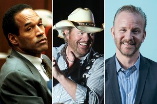 split of OJ Simpson, Toby Keith, Morgan Spurlock