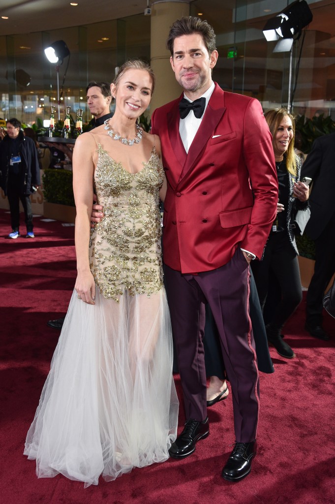 John Krasinski and Emily Blunt at the 2024 Golden Globes