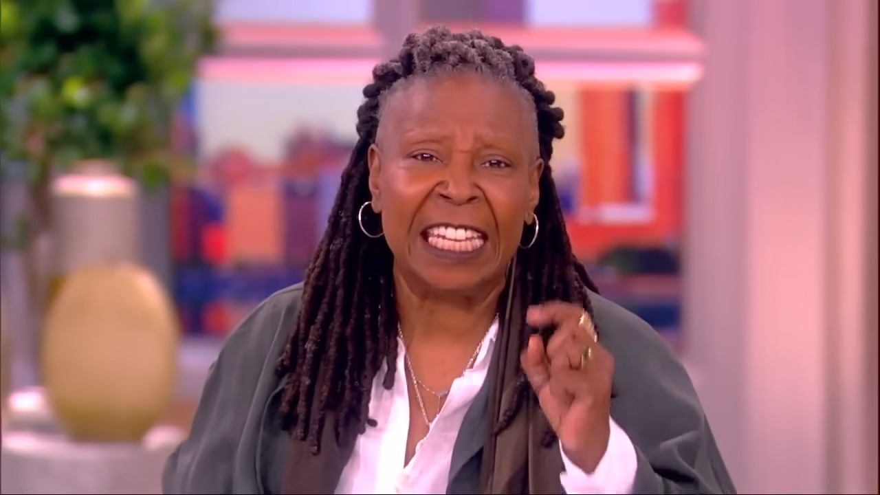 Whoopi Goldberg speaking on "The View."