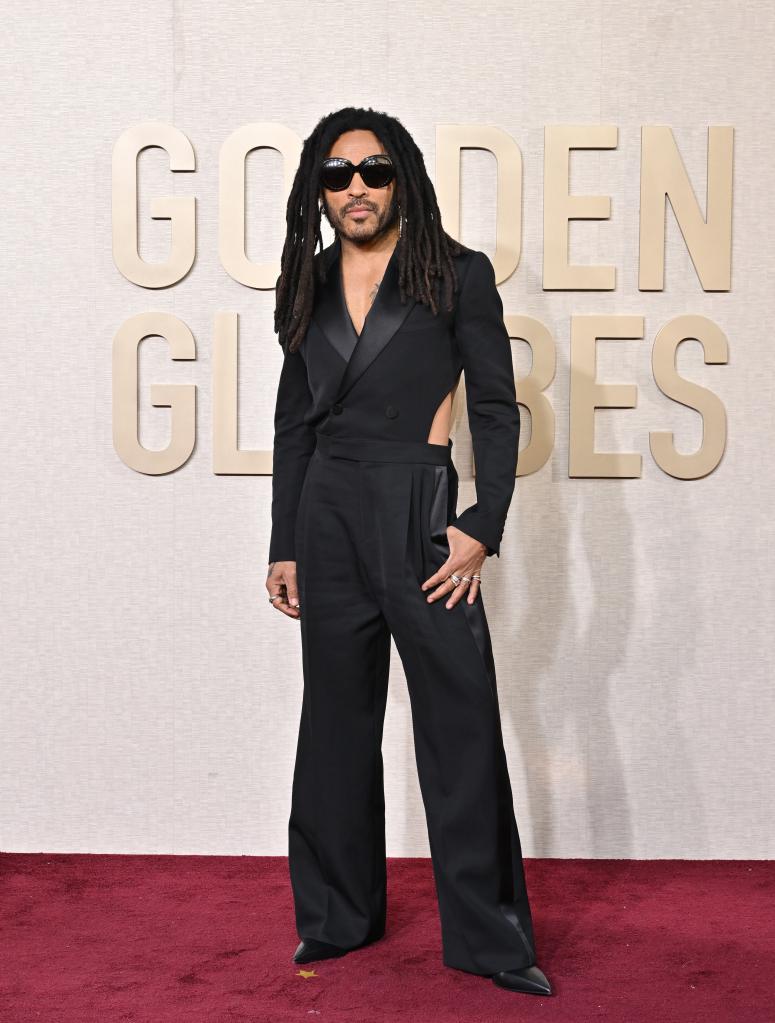 Lenny Kravitz attends the 81st Annual Golden Globe Awards at The Beverly Hilton on January 07, 2024 in Beverly Hills, California.