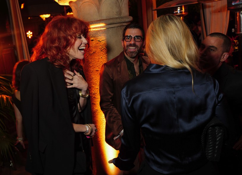 Natasha Lyonne and Zachary Quinto at The Golden Eve Party held at Chateau Marmont on January 6, 2024 in Los Angeles, California. 