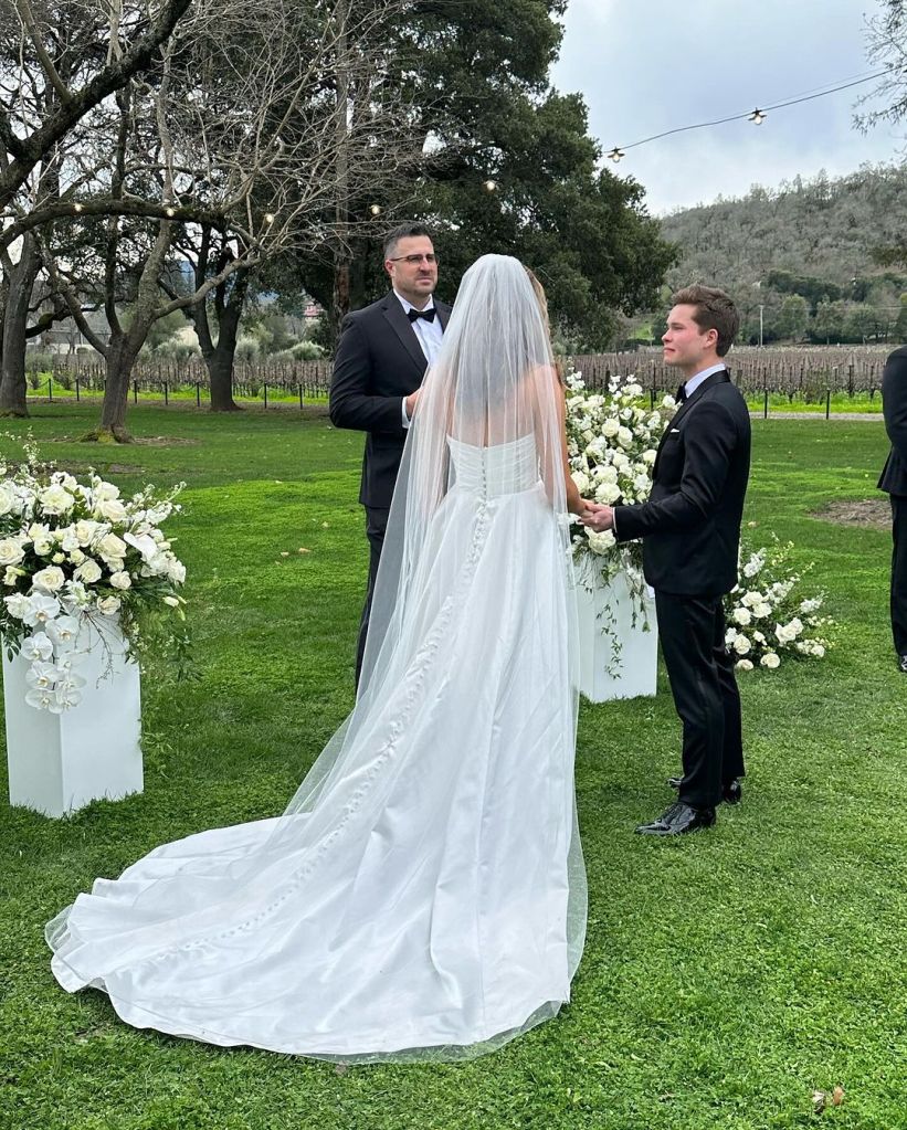 Lev Bure at his wedding with his wife 