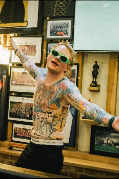 INK OUT LOUD: Ed Sheeran messes around during his Mathematics tour.