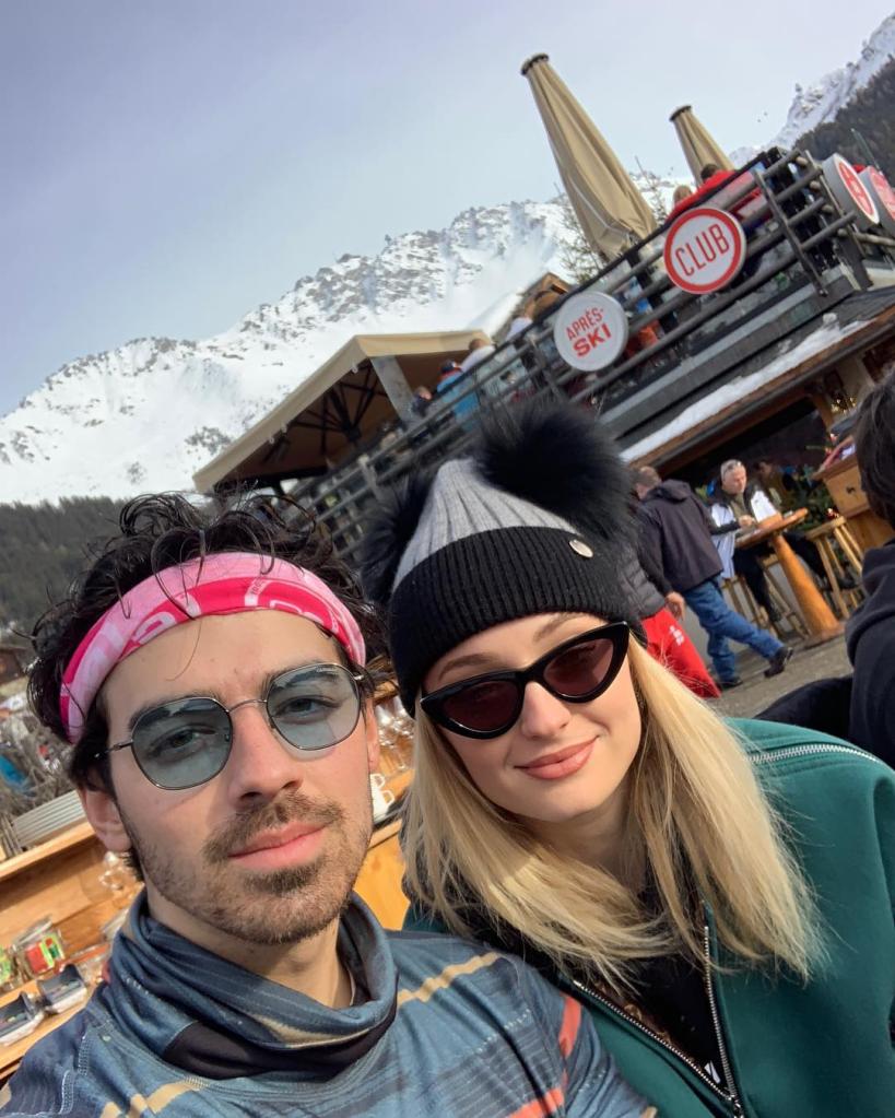 A selfie of Joe Jonas and Sophie Turner