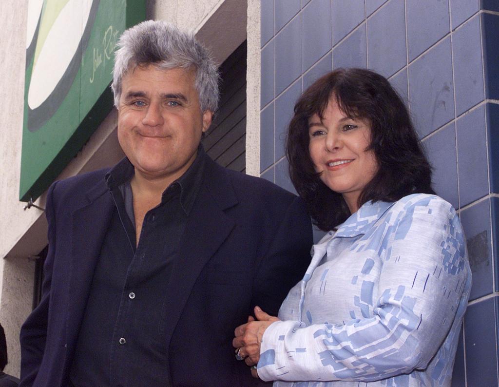 Jay Leno and wife Mavis smile