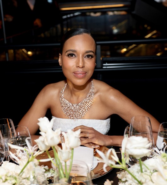 CHANNELING COCO: As Chanel opens its flagship jewelry store on Fifth Avenue, Kerry Washington dons a signature tiered necklace.