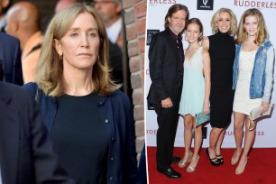 Felicity Huffman and family