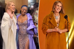 Céline Dion at Grammys with Sonyae