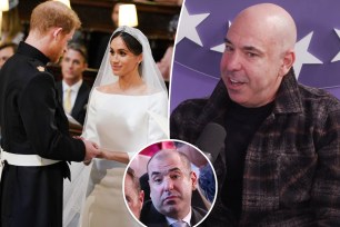 Meghan Markle and Prince Harry's wedding split with Rick Hoffman.