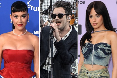 A photo of Katy Perry, Matty Healy and Camila Cabello