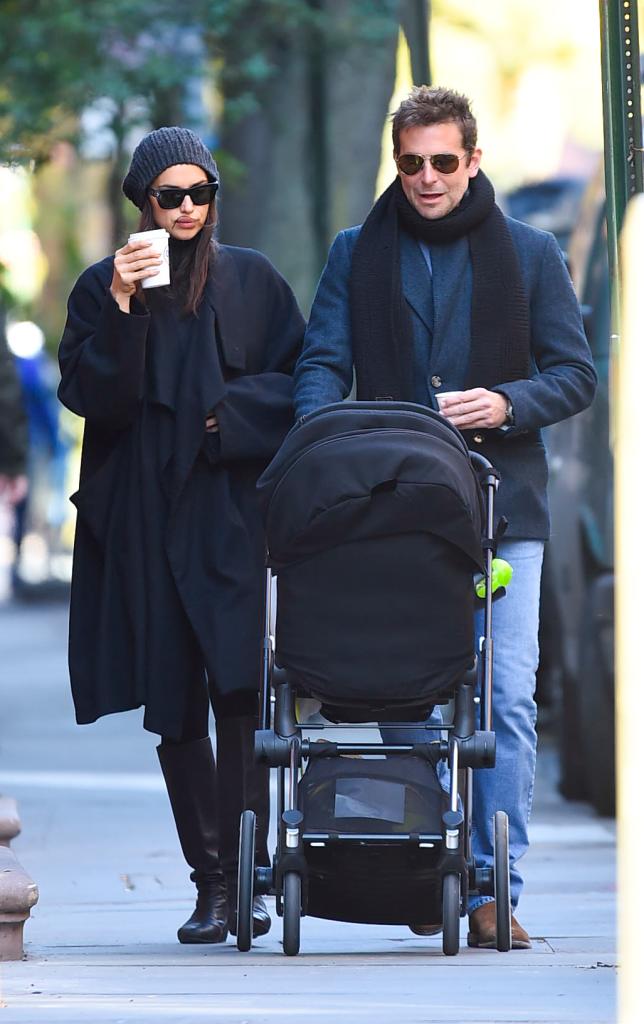 Bradley Cooper and Irina Shayk with daughter Lea. 