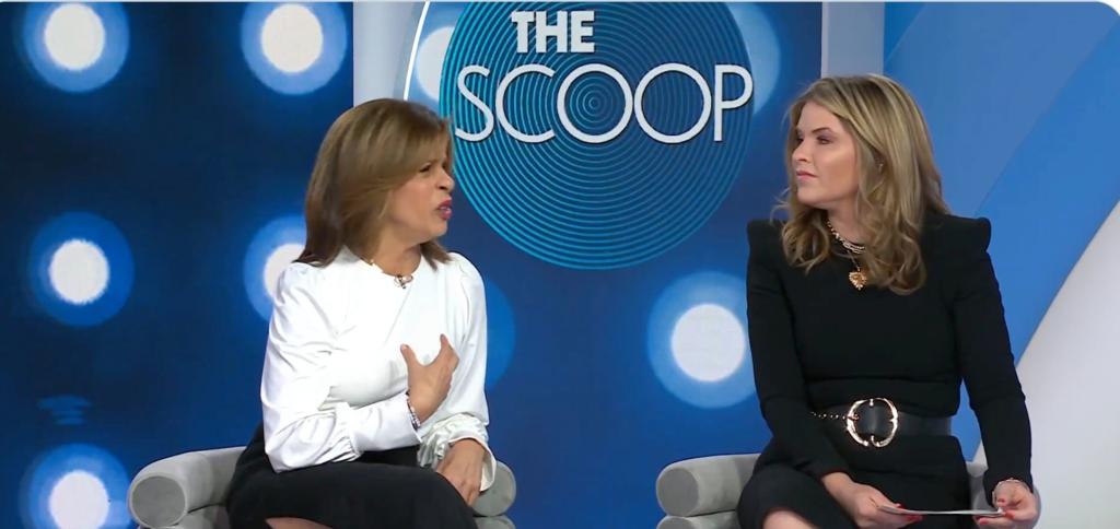 Hoda Kotb and Jenna Bush Hager sitting on "Today"