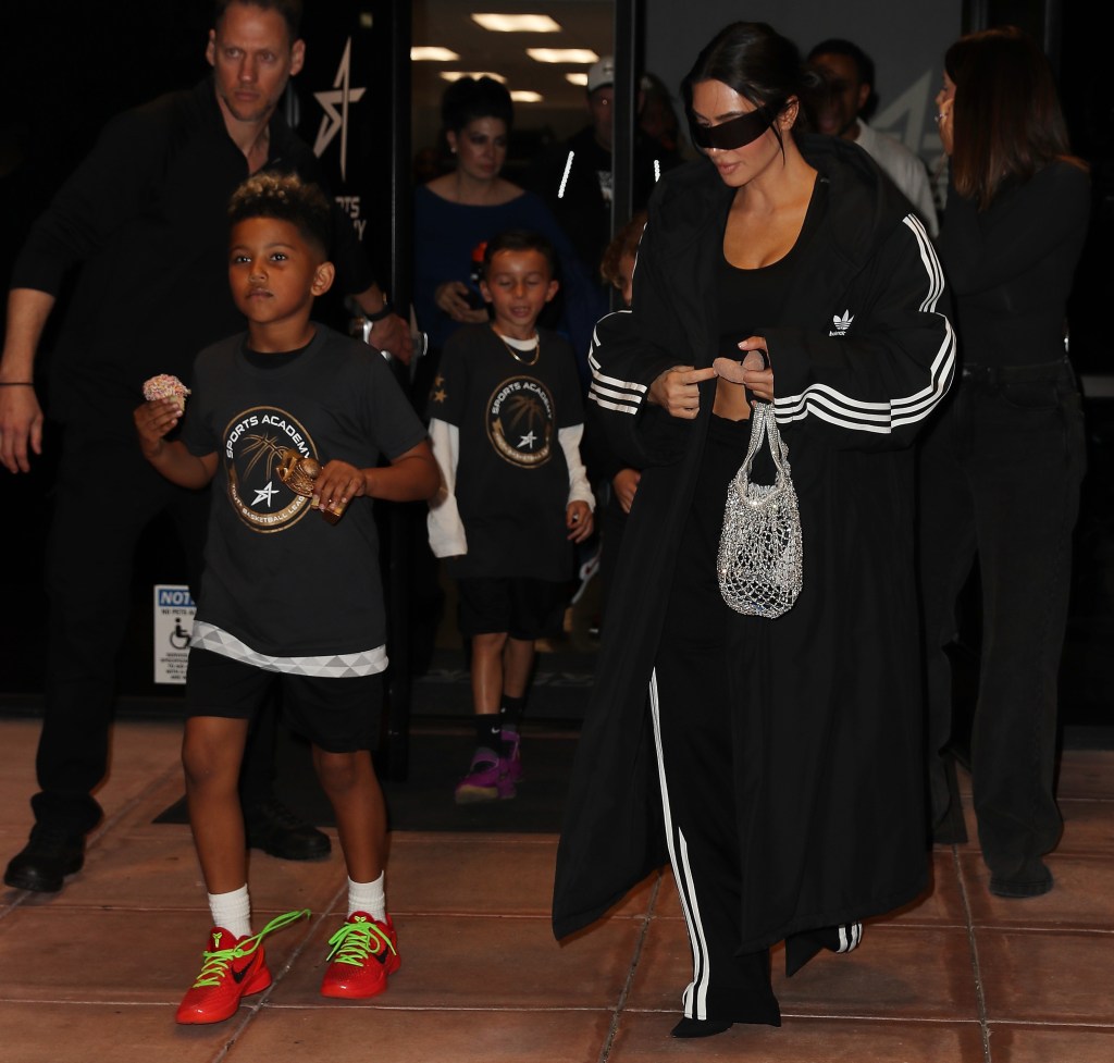 Kim Kardashian and son Saint