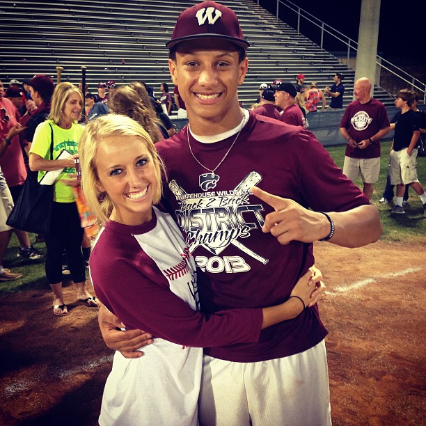 Patrick and Brittany Mahomes in high school