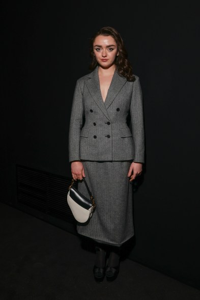 Maisie Williams attends the Dior show during Paris Fashion Week on Feb. 27, 2024.