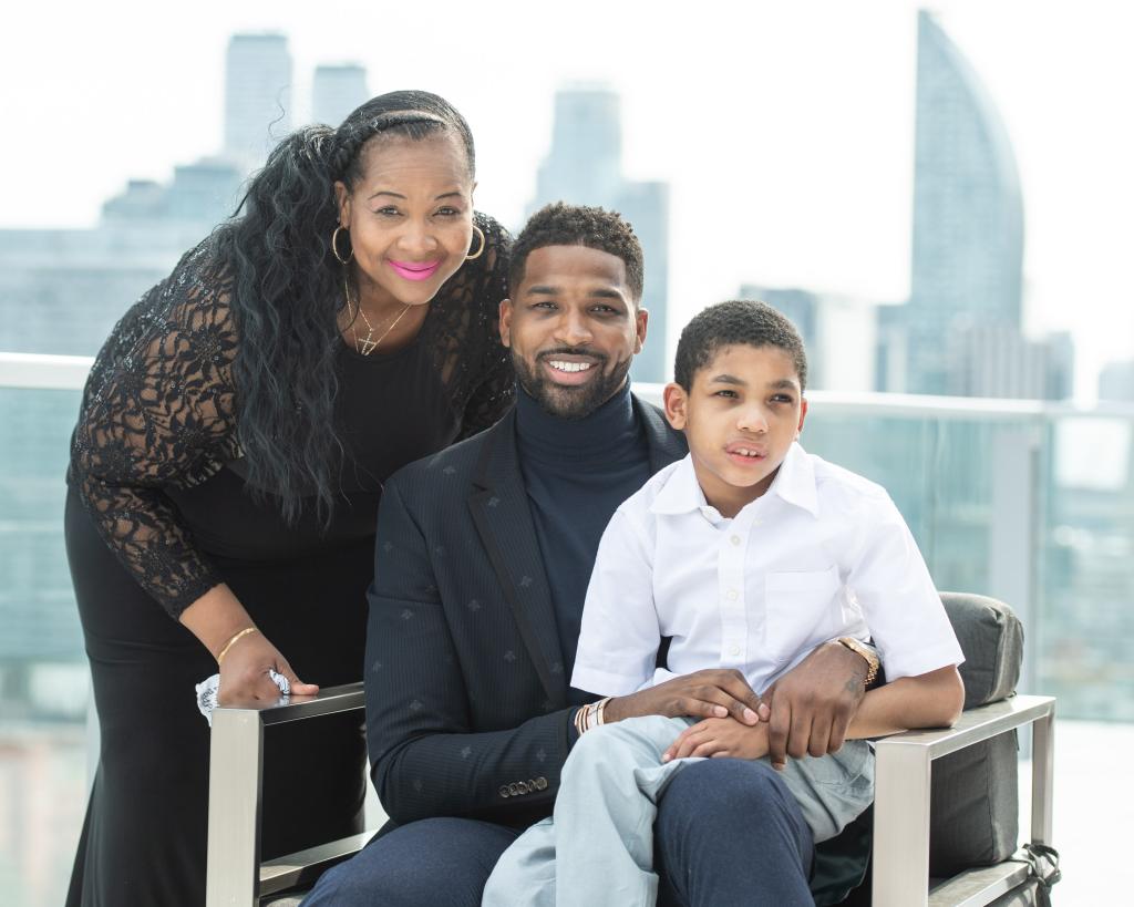 andrea thompson, tristan thompson and amari thompson