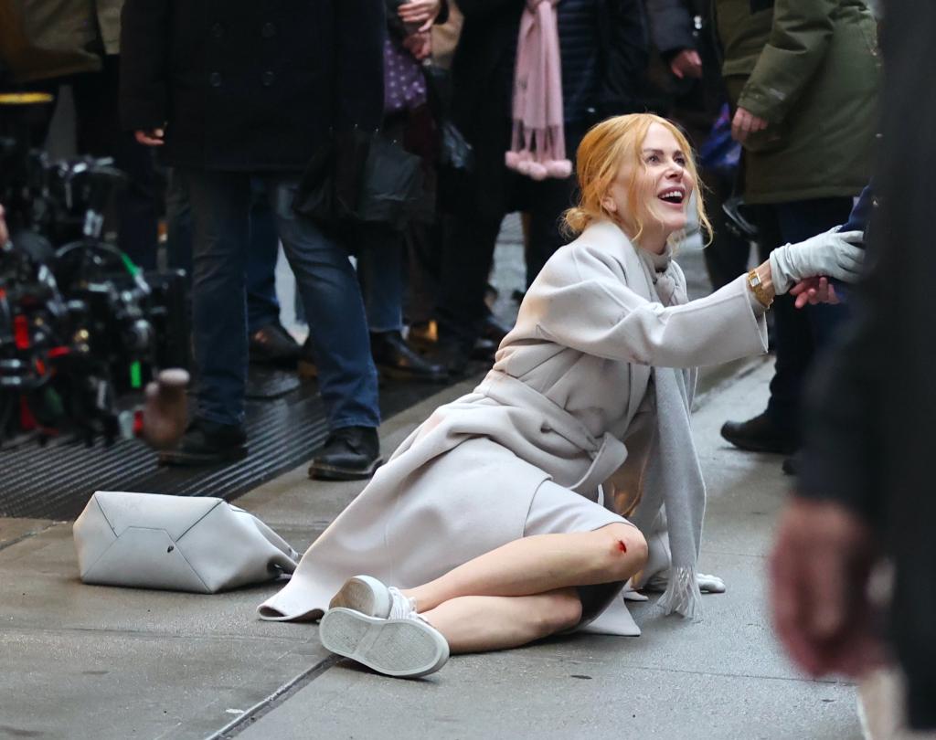 Nicole Kidman filming a new movie.