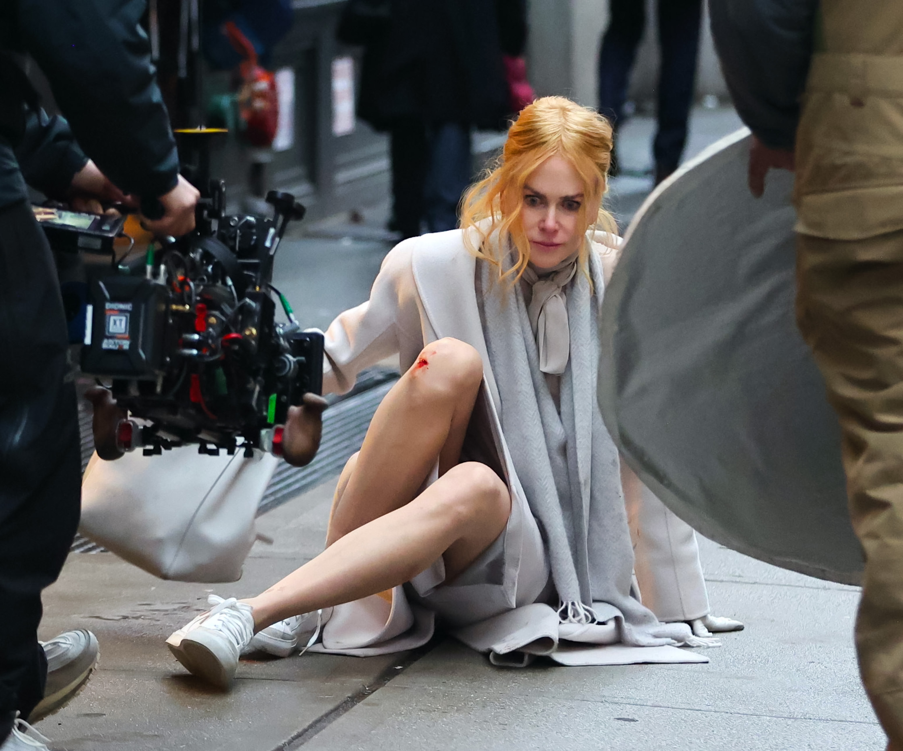 Nicole Kidman filming a new movie.