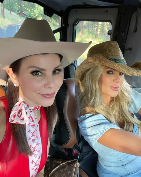Tamra Judge and Heather Dubrow selfie in cowboy hats