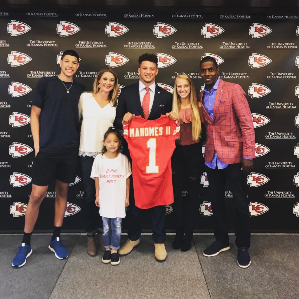 Patrick and Brittany Mahomes at his NFL draft