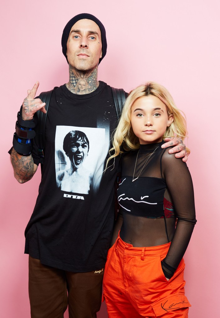 Alabama Barker and Travis Barker