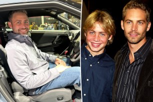 Cody Walker on left as an adult and Cody and Paul Walker on he right.