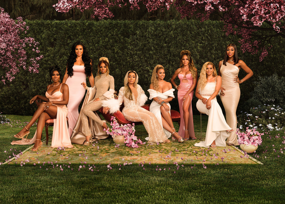 Cast photo of the Real Housewives of Potomac. 