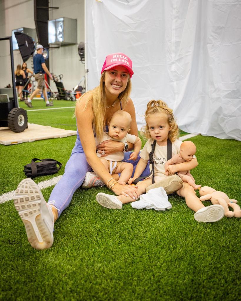 Brittany Mahomes with her kids