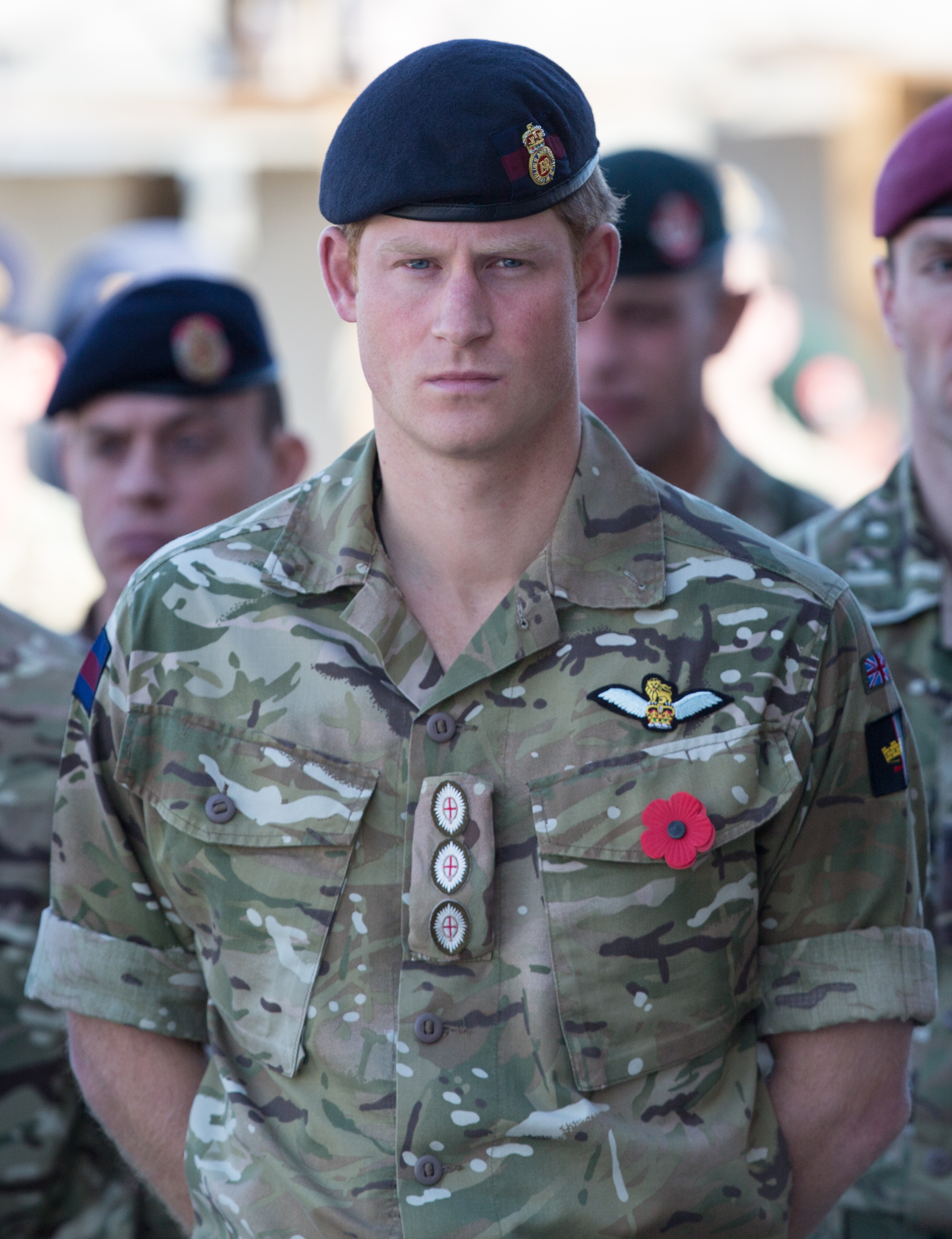 Prince Harry in the army.