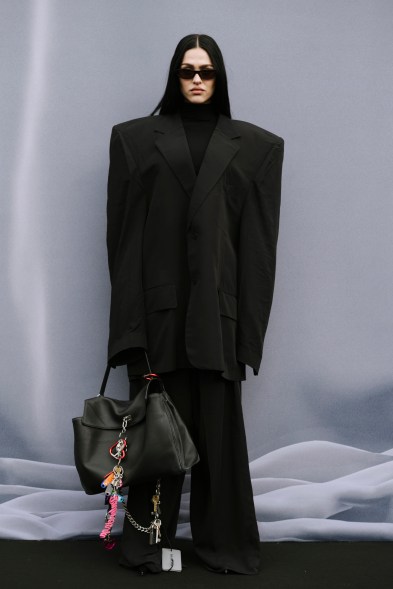 Amelia Gray Hamlin attends the Balenciaga show during Paris Fashion Week on March 3, 2024.