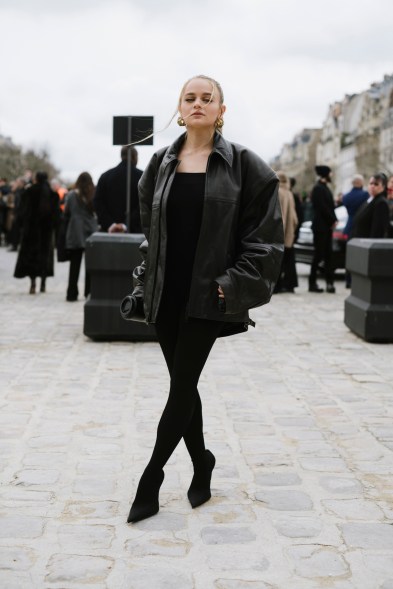 Joey King attends the Balenciaga show during Paris Fashion Week on March 3, 2024.