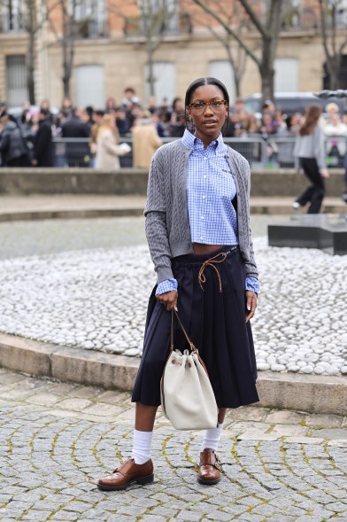 Demi Singleton attends the Miu Miu show during Paris Fashion Week on March 5, 2024.