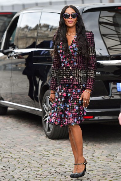 Naomi Campbell attends the Chanel show during Paris Fashion Week on March 5, 2024.