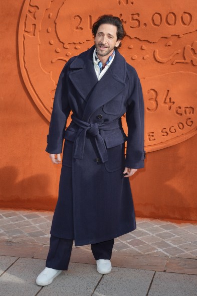 Adrien Brody attends the Lacoste show during Paris Fashion Week on March 5, 2024.