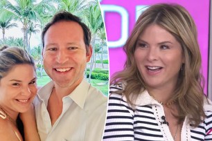 Jenna Bush Hager and Henry Hager split image.