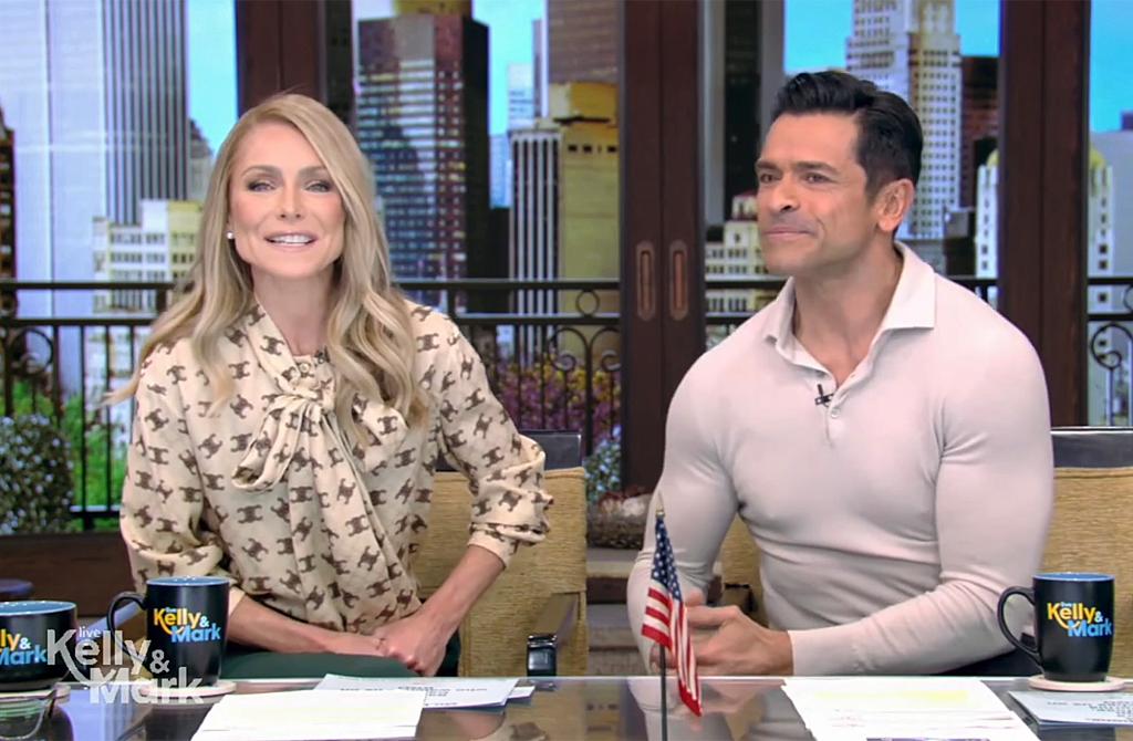 Kelly Ripa and Mark Consuelos on "Live"