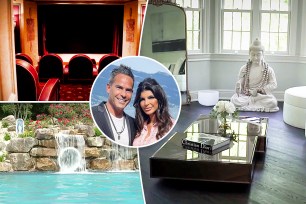 Teresa Giudice and her husband Luis Ruelas inset with their New Jersey home.