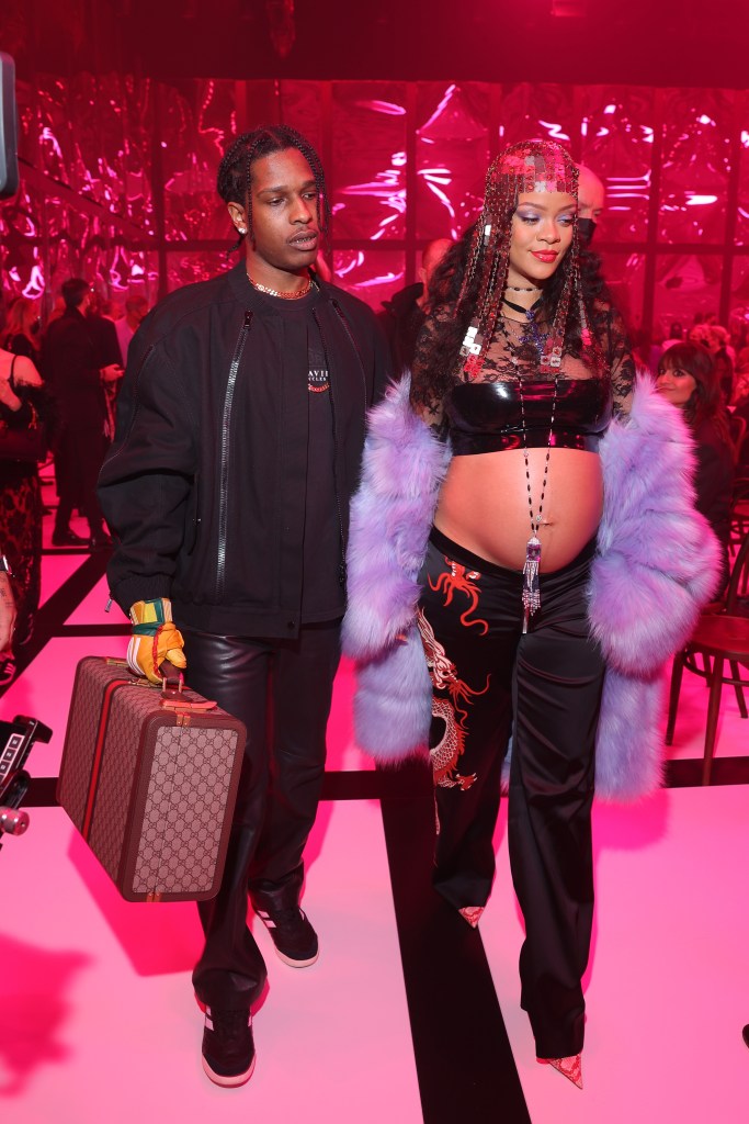 A$AP Rocky and pregnant Rihanna