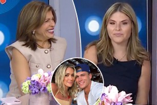 A split photo of Jenna Bush Hager and Hoda Kotb talking and a selfie of Kristin Cavallari and Mark Estes