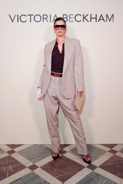 Alessandra Ambrosio attends the Victoria Beckham show during Paris Fashion Week on March 1, 2024.