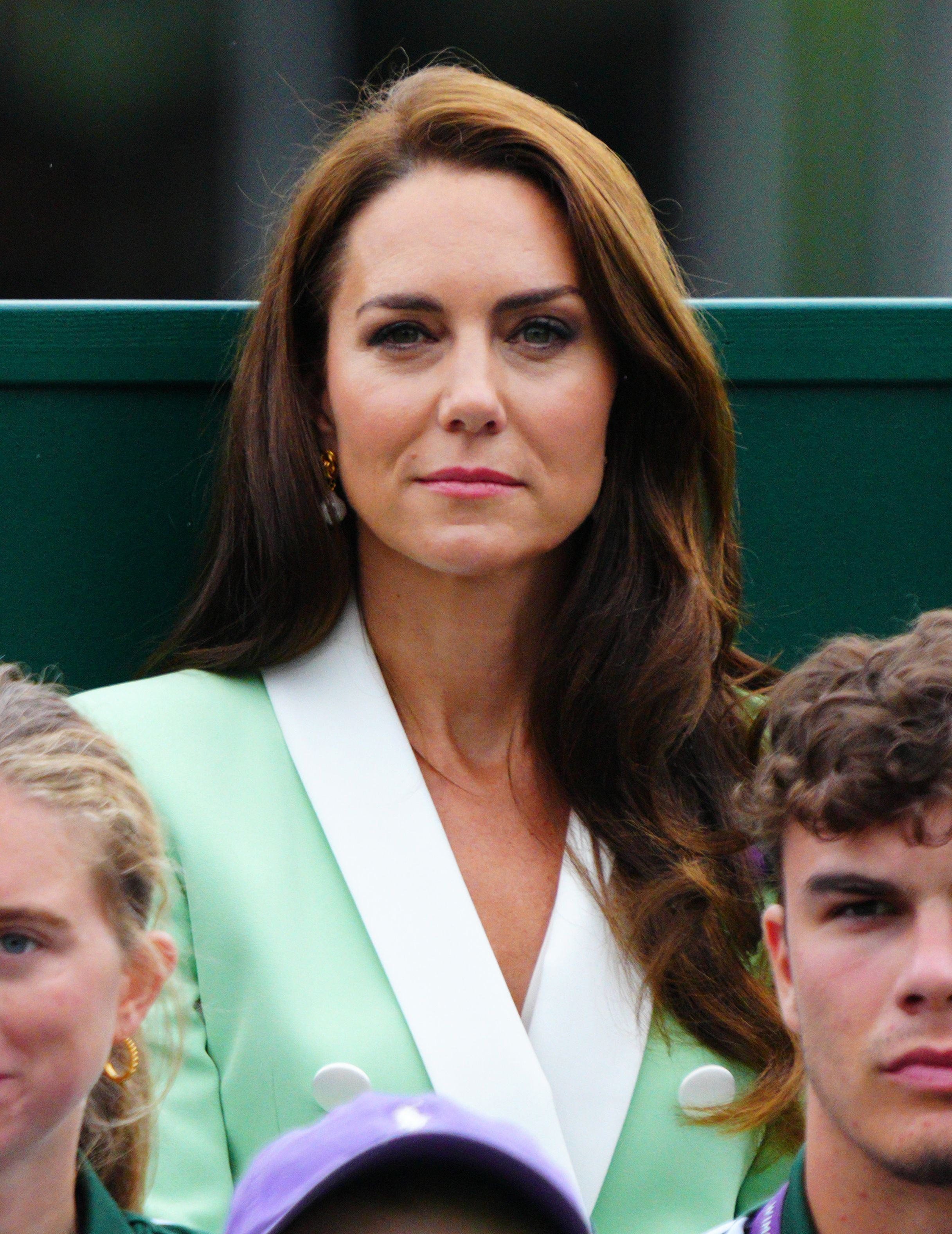 Kate Middleton watching a tennis game in 2023.