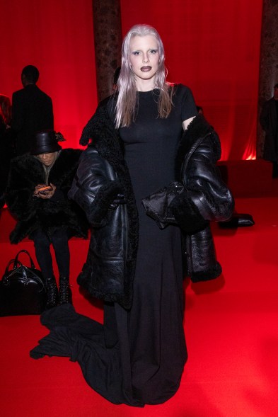 Julia Fox attends the Vetements show during Paris Fashion Week on March 1, 2024.