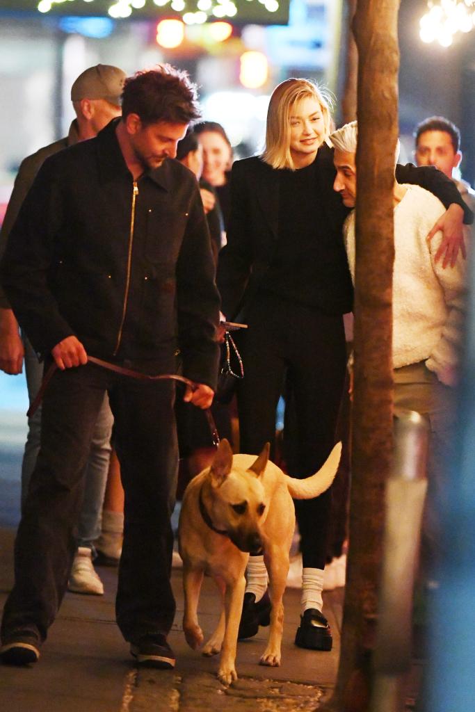 Gigi Hadid and Bradley Cooper at Via Carota. 