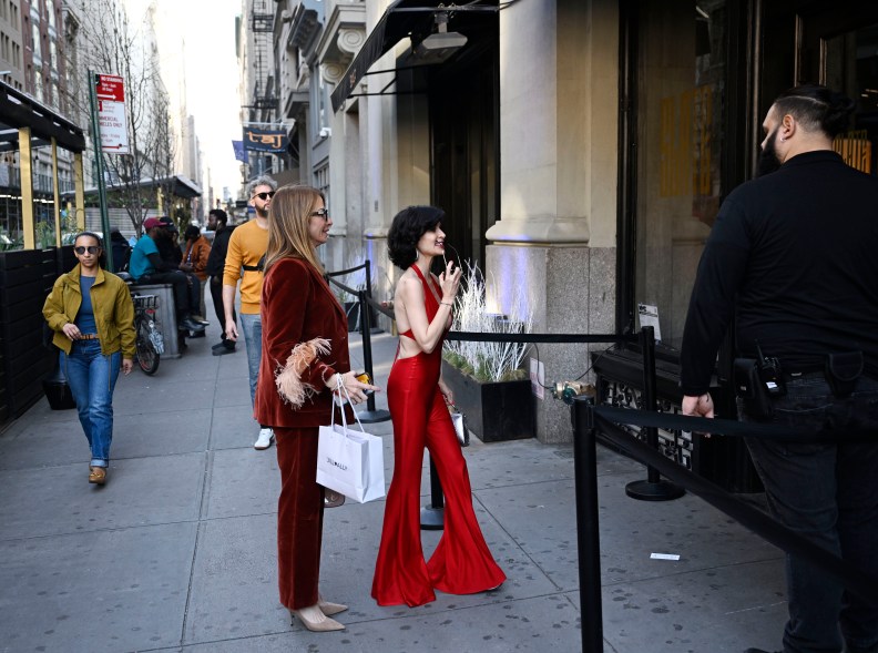 Jill Zarin and Julia Hart spotted at Slate Bar in NYC filming their new reality show.