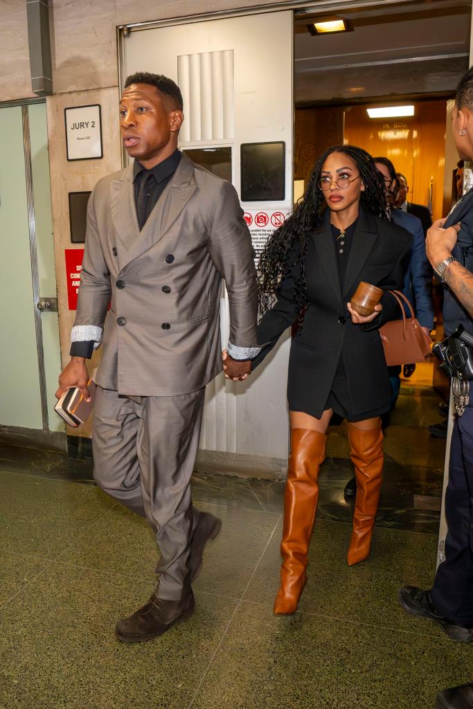 jonathan majors and meagan good leaving trial.