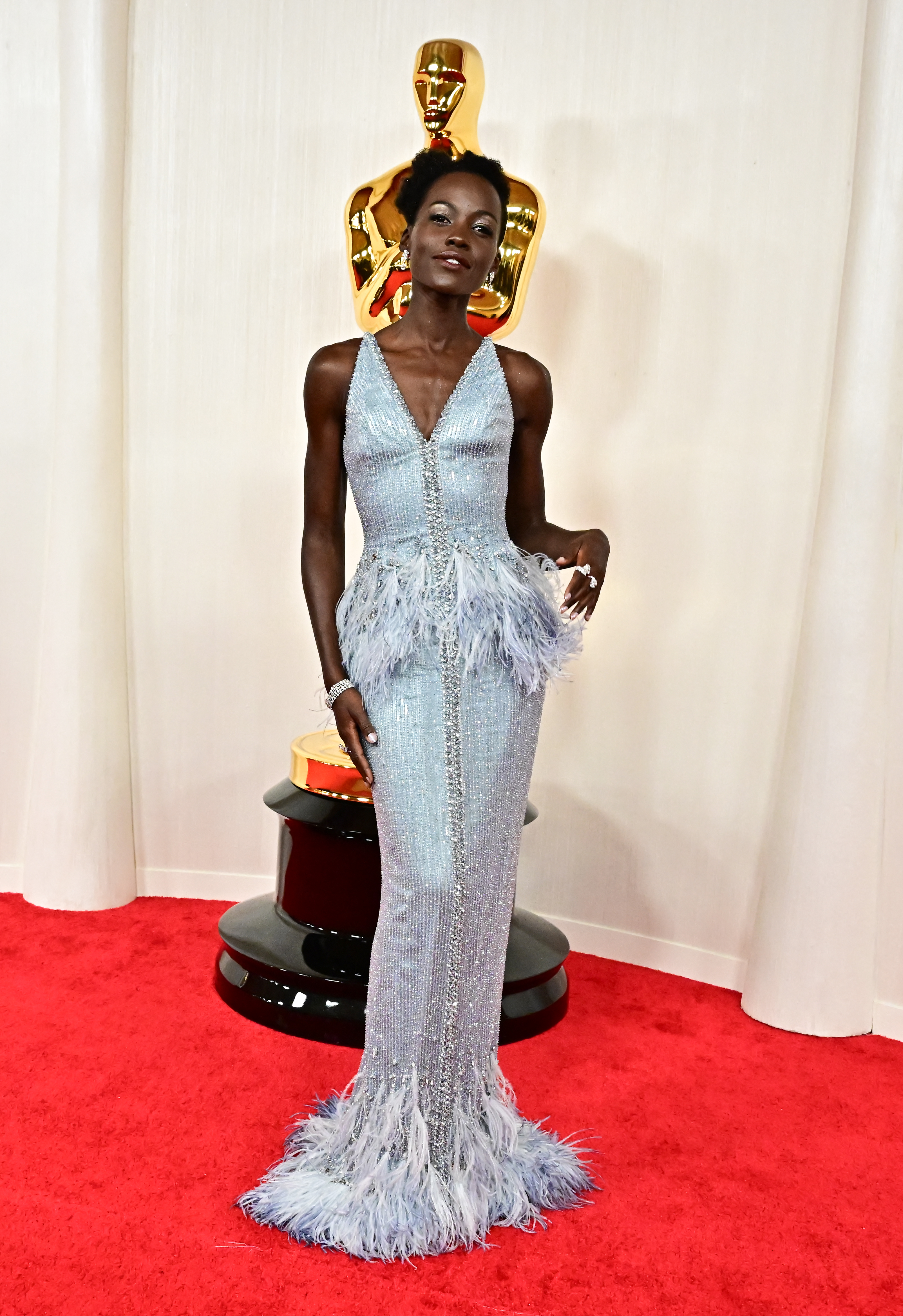 Kenyan-Mexican actress and film director Lupita Nyong'o attends the 96th Annual Academy Awards at the Dolby Theatre in Hollywood, California on March 10, 2024.