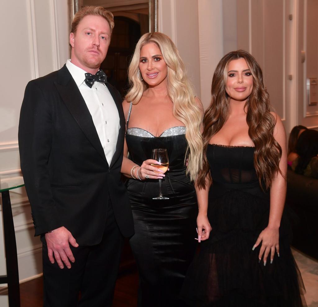 Kroy Bieramann, Kim Zolciak and Brielle Zolciak at the Gucci Mane Black Tie Gala.