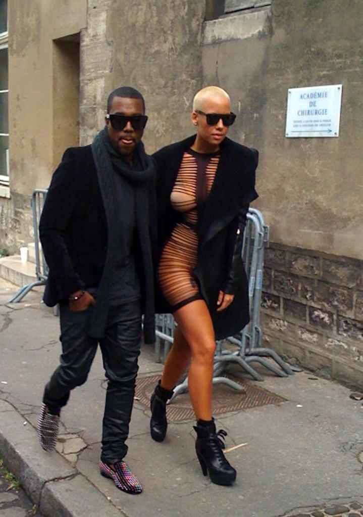 amber Rose and Kanye West