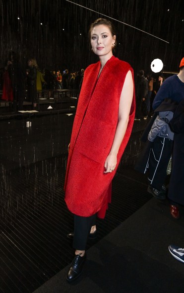 Maria Sharapova attends the Hermès show during Paris Fashion Week on March 2, 2024.