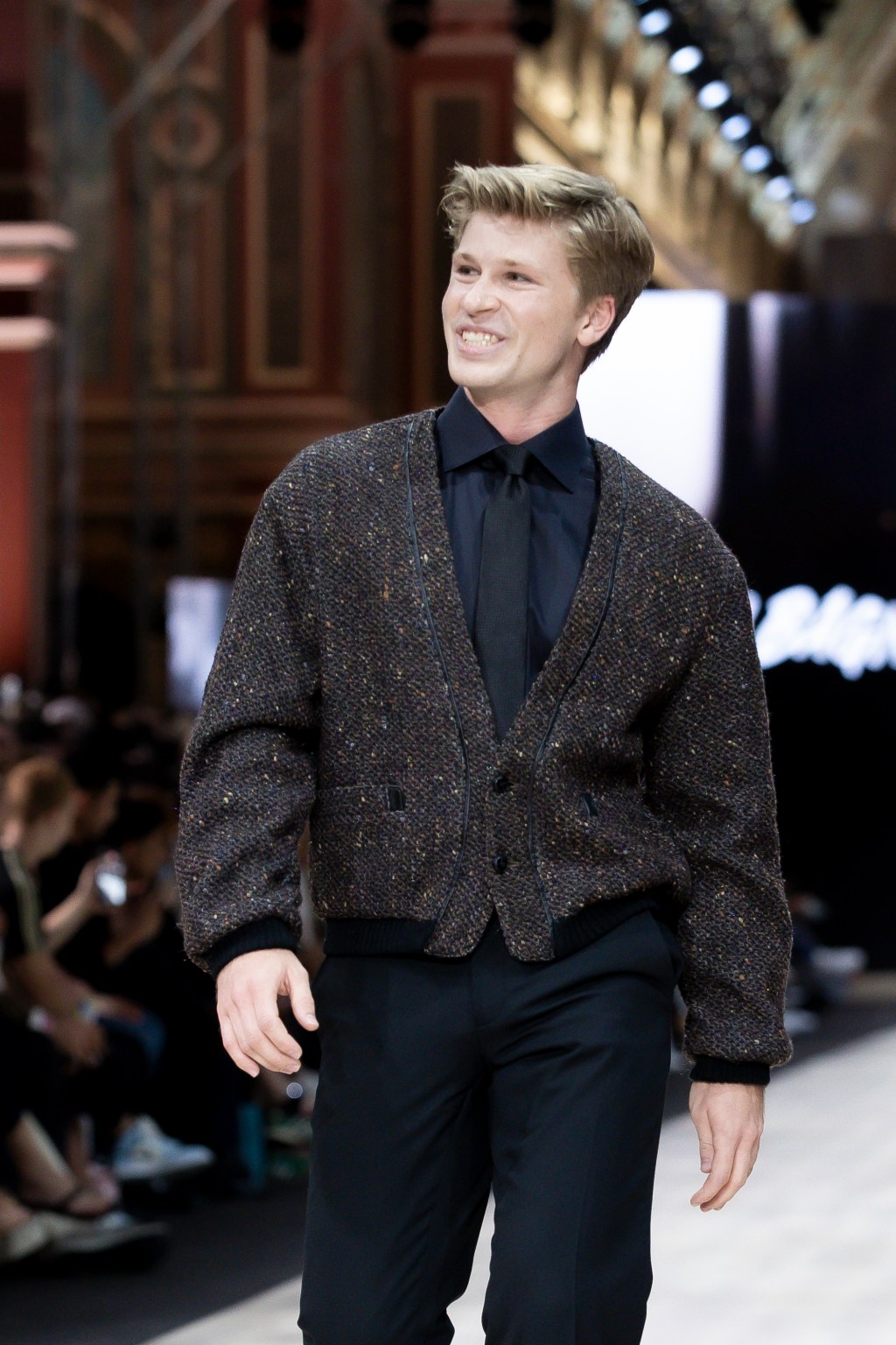 Robert Irwin walking the runway